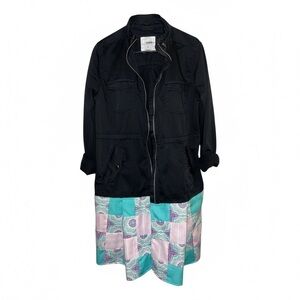 Upcycled Black Patchwork Women's Duster Jacket